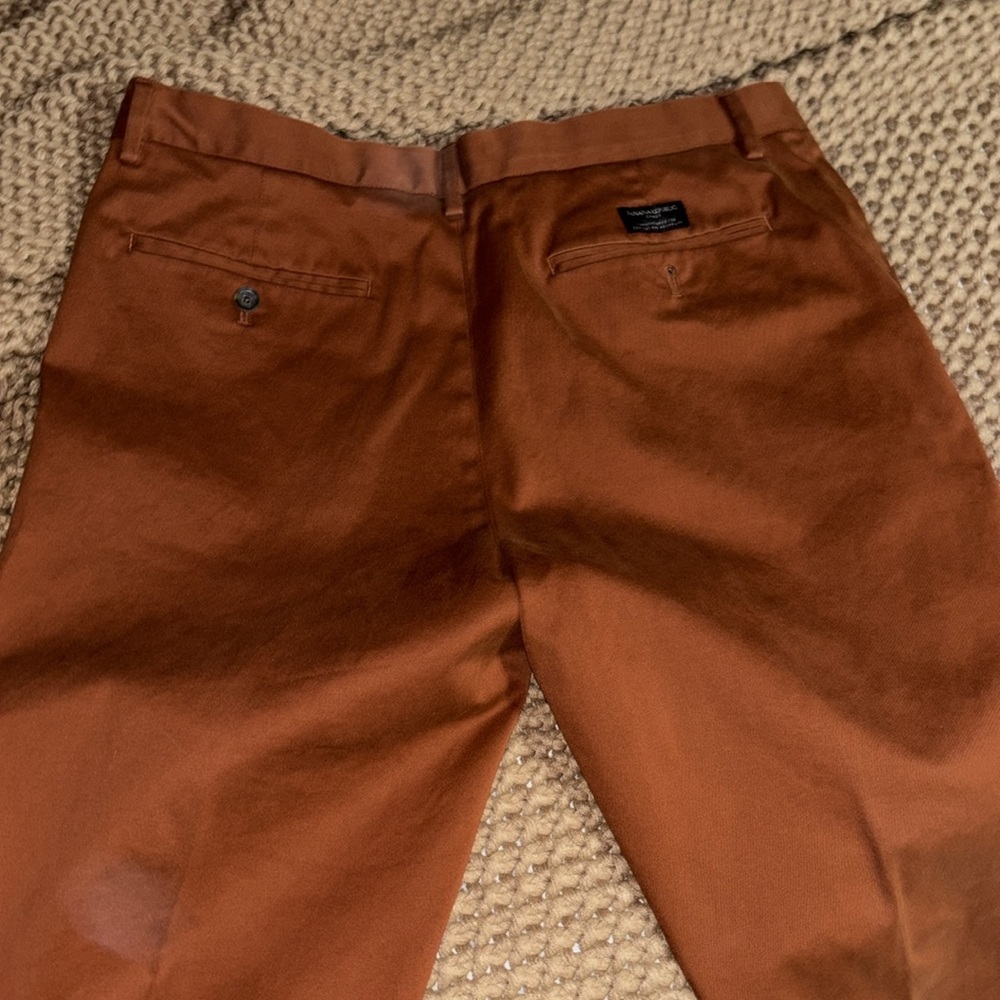Banana Republic Men's Mason Athletic Tapered Fit Brown Pants Sz 35x32